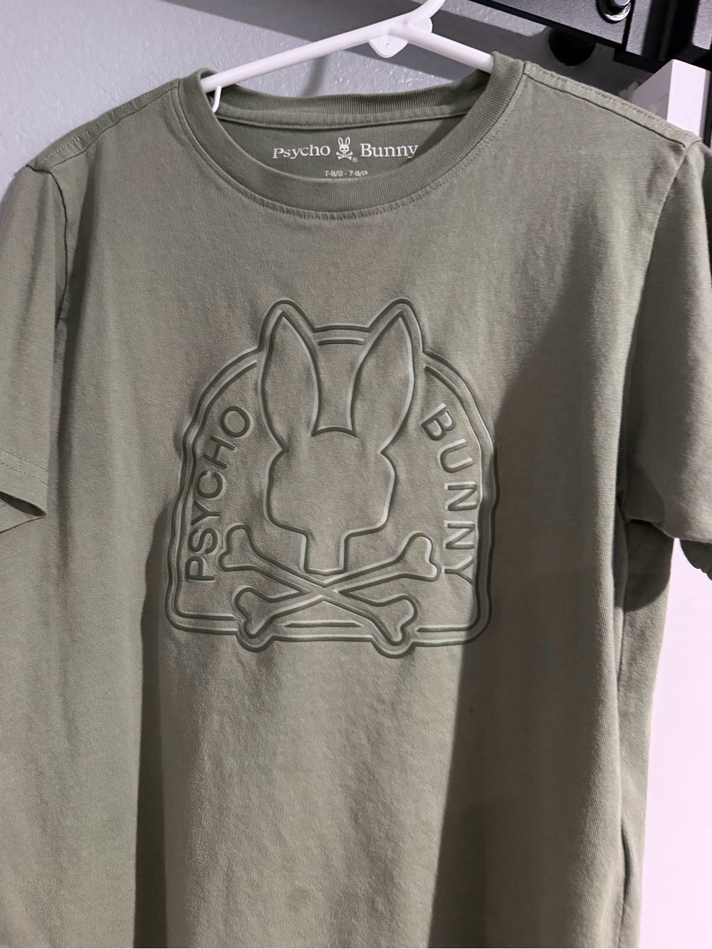 Psycho Bunny Olive Green Embossed Logo Tee